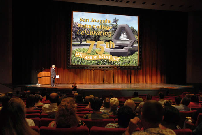 Delta College In Service Day activities at Atherton Auditorium.