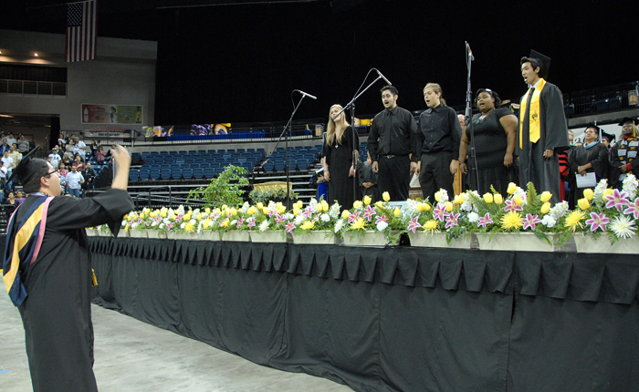 German Aguilar Leads Delta's Choir.