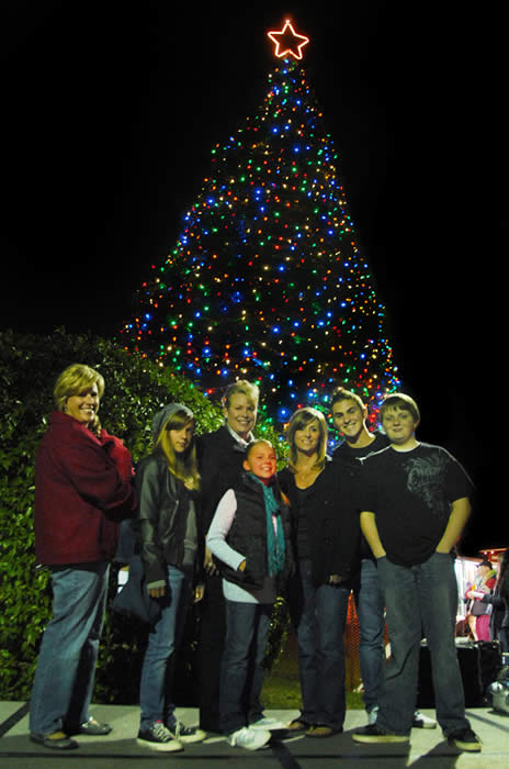 Connie Giannini family had the honor of lighting the 2011 Hospice Tree of Lights.