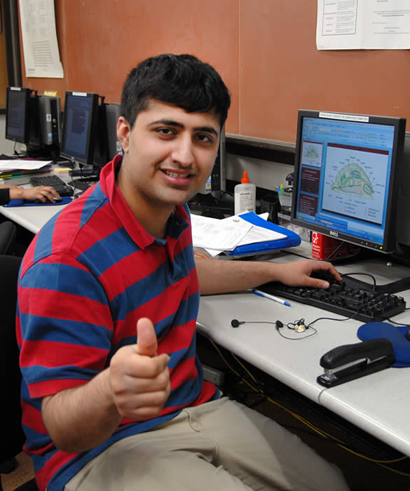 Thumbs-Up from MESA Student Hussain Muhammed!