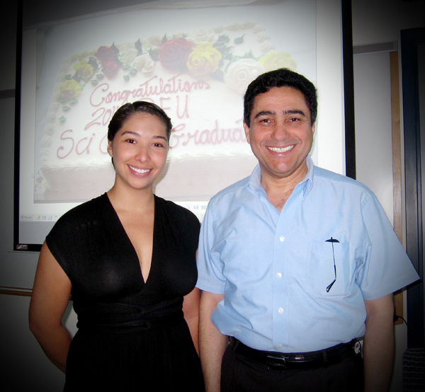 Mayra Guerrero & Northeastern University's Nano Technology reseacher, Dr. Ahmed Busnaina.