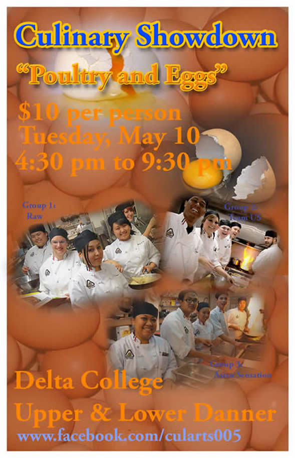 Poultry & Eggs Showdown Poster. Competition: May 10, 4:30pm.