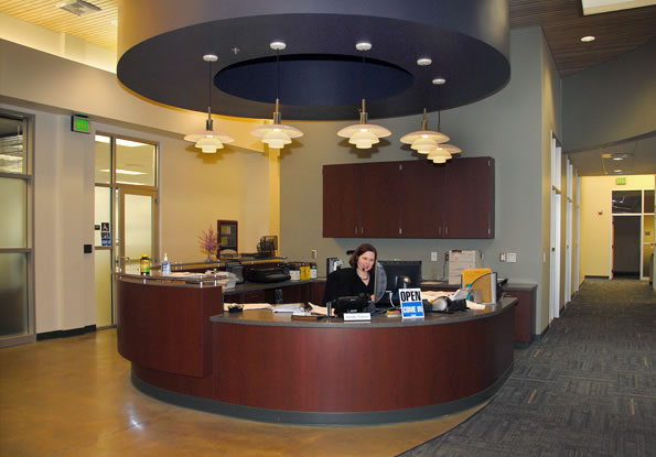 Data Center reception area.