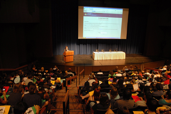 Welcome Day Orientation in Tillie Lewis Theater