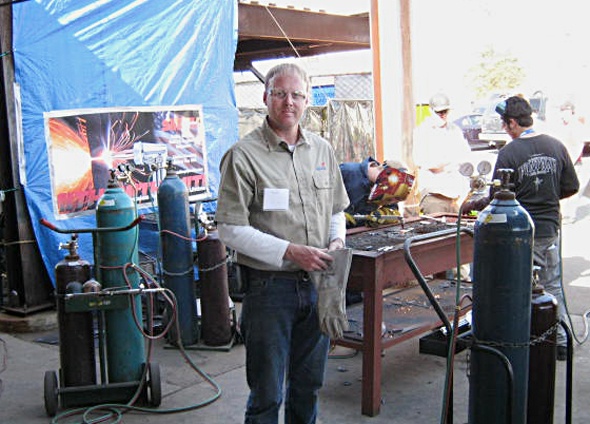 Shield Welding Silver Medalist William Bilberback at the SkillsUSA Competition in San Diego.