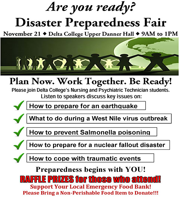 Disaster Preparedness Fair, Nov. 21, 9am-1pm.