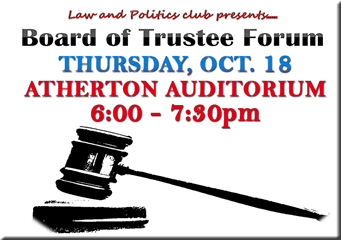 SJDC Board of Trustees Election Candidate Forum, Oct. 18, 6pm