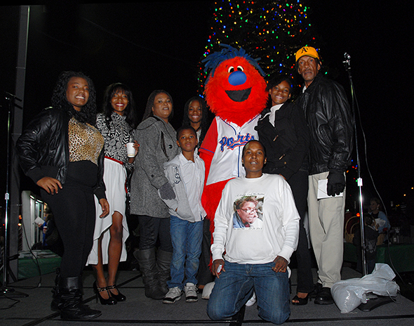 The Connie J. Jones Hospice Family lit this year's tree.