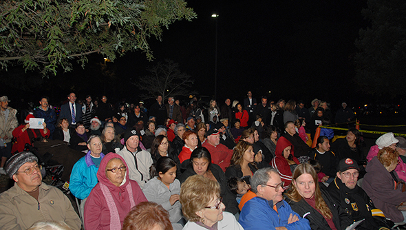 Tree of Lights Ceremony Crowd. Another big turnout!