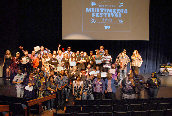 Media Fest 2012 Group Photo, Featuring Many of Delta's 3C Film Festival Awards Winners.