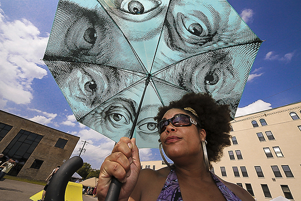 2nd Place: Woman with Umbrella Eyes by Richard Ott