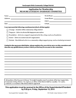 Link to COC Membership Application, 2013-15