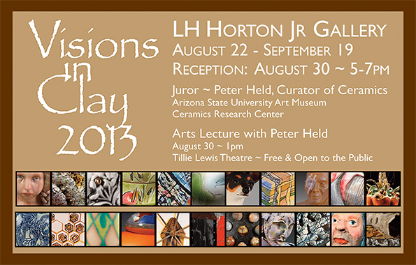 Horton Gallery Visions in Clay exhibition, Aug. 22 - Sept. 19