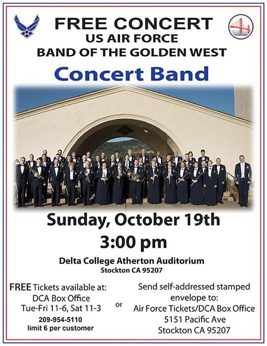 Air Force Band of the Golden West FREE Concert - Oct 19 - 3pm