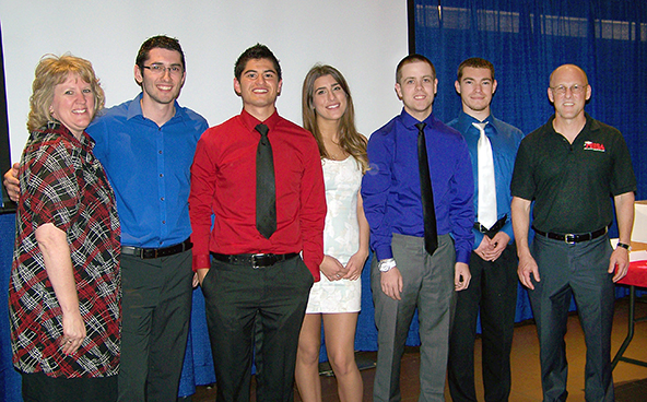          (L-R) Instructor Danell Hepworth, Timothy Fuller, Gerardo Chavez, Ilyssa Evans, Ryan Row, Joseph Falcao, Instructor Ben Howser