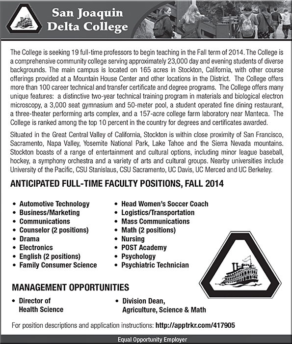 Faculty-Management Positions