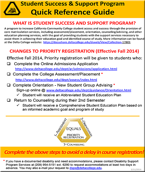 Student Success & Support Flyer