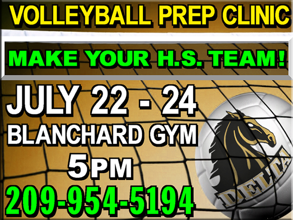 Summer H.S. Volleyball Clinic Starts July 22