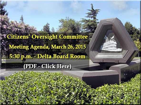 Agenda PDF link for March 26 Citizen's Oversight Meeting