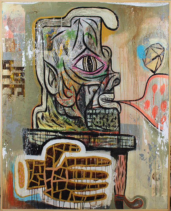 John Yoyogi Fortes - The Six Stupid Remarks that Got You Slapped in the Face  (Acrylic on Canvas)