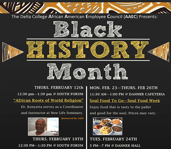 Delta College Black History Month Schedule of Events