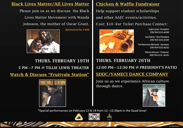 Delta College Black History Month Schedule of Events