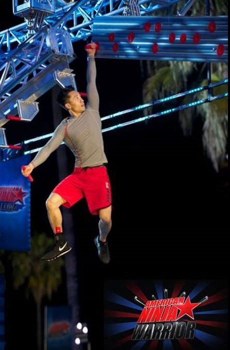 Hoan Do competes at the American Ninja Warrior Regional Finals.