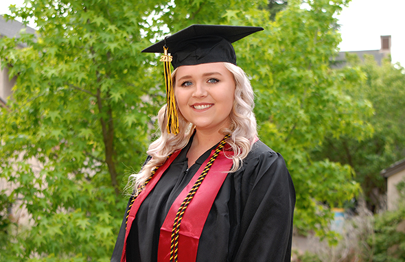 Delta College Commencement Student Speaker Megan Maxey. Megan will speak at Delta's May 26 Commenecment at the Stockton Arena, 6pm.  