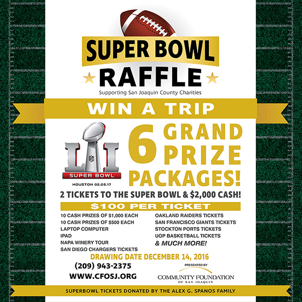 Super Bowl 2017 Charity Raffle Tickets. $100 Each