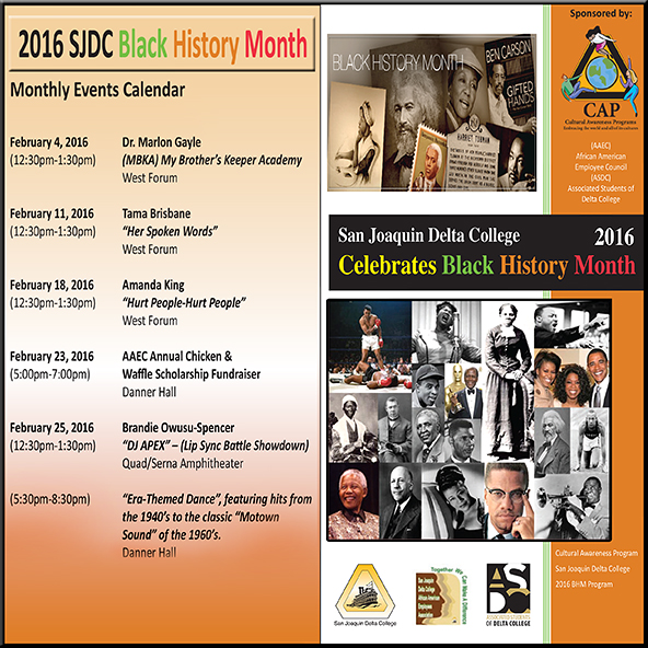 SJDC Balck History Month Events, Feb. 4 - 25