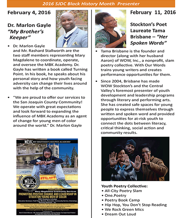 Black History Month Events at Delta College: Feb 4 - 25