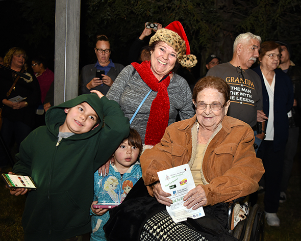 Ceremony attendees get in the holiday spirit!