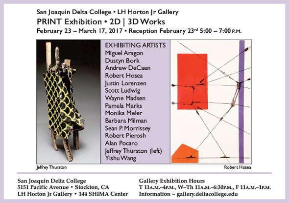 Delta Center for the Arts LH Horton Jr Gallery presents PRINT Exhibition  2D | 3D Works