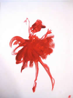 Red Dancer acrylic on canvas